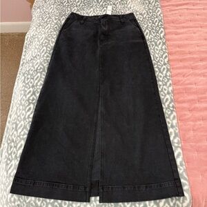 J Crew maxi-length denim skirt